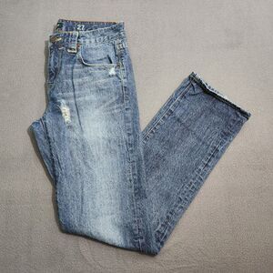 J. Crew Women 27 Distressed Mid Rise Vintage Slim Straight Leg Jeans